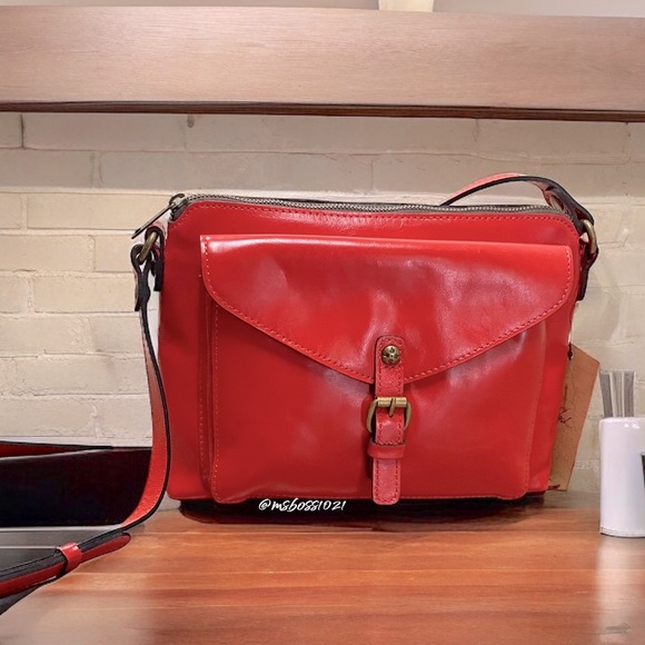 Patricia Nash Kirby Crossbody in Bright Coral NWT